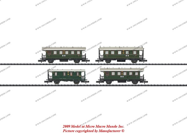 MiniTrix 15809 Passenger Car Set BCi Ci PPostL DRG