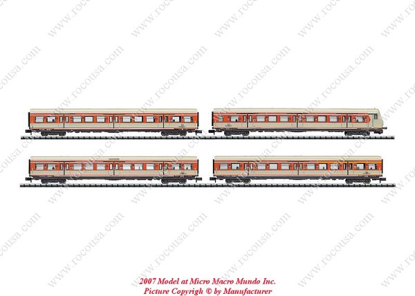 MiniTrix 15846 Set with 4 S-Bahn Commuter Cars Bxf 796 ABx 791 2x Bx 794 DB