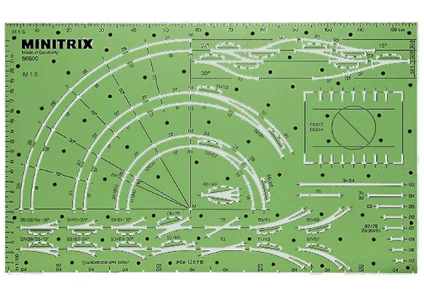 MiniTrix 66600 MiniTrix Track Planning Stencil.