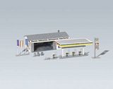 Faller 130345 Petrol station with service bay