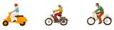 Faller 151079 Cyclist and moped rider
