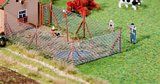 Faller 180414 Wire mesh fence with wood poles