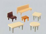 Faller 272440 7 Tables 24 chairs 12 Benches