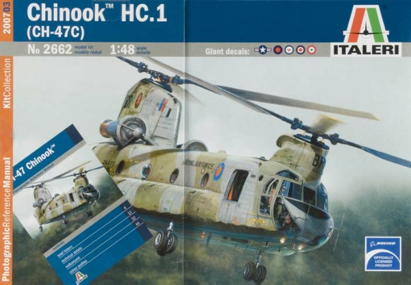 Italeri 2662 Chinook HC.1 CH-47C Helicopter.