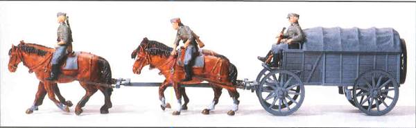 Preiser 16512 Horse drawn heavy supply wagon Hf2The German Reich 1935-45