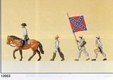 Preiser 12053 Officers ensign drummer infantry.Confederate USA1861-65