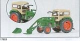 Preiser 17923 Farm tractor DEUTZ D 6206 with BAAS forks and FRITZMEIER cab