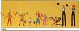 Preiser 24656 Weight-lifterssword-swallower men on stilts ao.