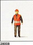 Preiser 28008 Railway worker wearing safety vest