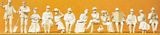 Preiser 63032 12 unpainted miniature figures