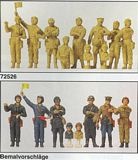Preiser 72526 Tank crew UssR 194210 unpainted miniature figures Kit.