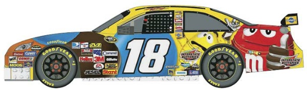 SCX Slot Cars 13980 DS Digital 1/32 NASCar No 18 MandMs K Busch Slot Car.