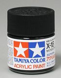 Tamiya 81018 Acrylic X-18 Semi Gloss Black 23ml Bottle